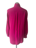JOSEPH 100% SILK CERISE PINK LONG SLEEVED SHIRT SIZE 34 UK 8