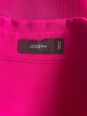 JOSEPH 100% SILK CERISE PINK LONG SLEEVED SHIRT SIZE 34 UK 8