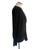 IN WEAR BLACK WRAP ACROSS TIE FRONT JUMPER SIZE M