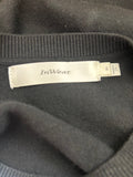IN WEAR BLACK WRAP ACROSS TIE FRONT JUMPER SIZE M