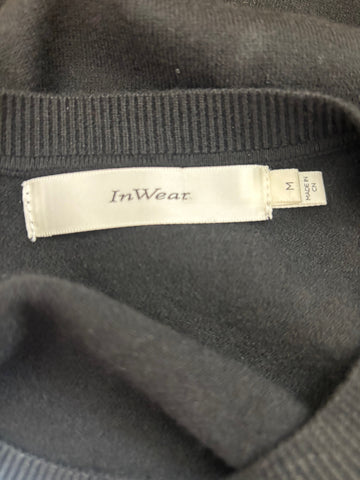 IN WEAR BLACK WRAP ACROSS TIE FRONT JUMPER SIZE M
