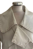 ST-MARTINS 100% COTTON IVORY COLLARED COAT SIZE 40 UK 12