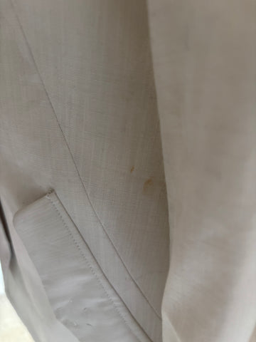 ST-MARTINS 100% COTTON IVORY COLLARED COAT SIZE 40 UK 12