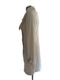 ST-MARTINS 100% COTTON IVORY COLLARED COAT SIZE 40 UK 12