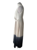 MINT VELVET IVORY GRADUATING TO BLACK SLEEVELESS MAXI DRESS  SIZE 8