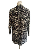 MASAI BLACK,GREY & CREAM ANIMAL PRINT COLLARLESS LONG SLEEVED JACKET SIZE M