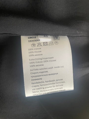 BRAND NEW IVI COLLECTION BLACK CIRCLE PRINT TIE WAIST WRAP STYLE DRESS SIZE 40 UK 14