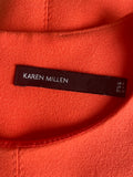 KAREN MILLEN ORANGE A-LINE SLEEVELESS DRESS SIZE 8
