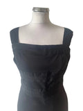 AFTERSHOCK BLACK JERSEY SLEEVELESS WIDE STRAP BODYCON OCCASION DRESS SIZE M