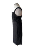 AFTERSHOCK BLACK JERSEY SLEEVELESS WIDE STRAP BODYCON OCCASION DRESS SIZE M