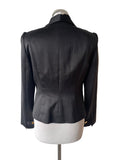 MONSOON BLACK SATIN COLLARED EVENING JACKET SIZE 12