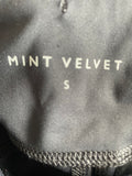 MINT VELVET BLACK & WHITE SIDE PRINT LEGGINGS  SIZE S