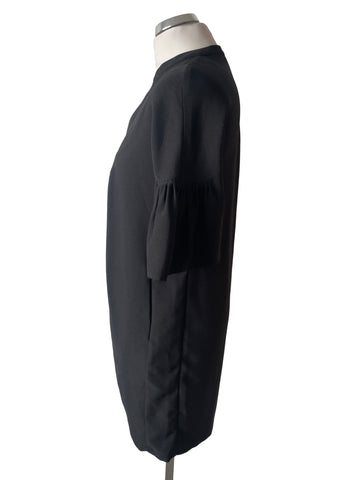 WHISTLES BLACK BELL SLEEVE SHIFT DRESS SIZE 8