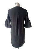 WHISTLES BLACK BELL SLEEVE SHIFT DRESS SIZE 8