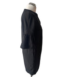 WHISTLES BLACK BELL SLEEVE SHIFT DRESS SIZE 8
