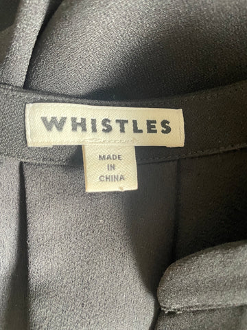 WHISTLES BLACK BELL SLEEVE SHIFT DRESS SIZE 8