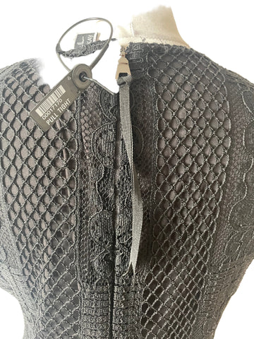 BRAND NEW NICOLE MILLER FOR MARY KAY BLACK CROCHET PENCIL DRESS SIZE 8 UK 12