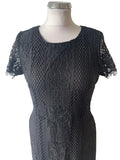 BRAND NEW NICOLE MILLER FOR MARY KAY BLACK CROCHET PENCIL DRESS SIZE 8 UK 12