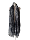MINT VELVET LARGE BLACK, GREY & WHITE PRINT WRAP/SCARF ONE SIZE