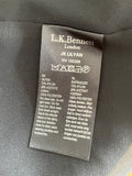 LK BENNETT LILYAN BLACK LACE EDGE TO EDGE JACKET SIZE 12