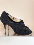 BLOCH BLACK SPARKLE ANKLE HIGH HEELS SIZE 6/39