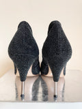 BLOCH BLACK SPARKLE ANKLE HIGH HEELS SIZE 6/39