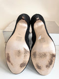 BLOCH BLACK SPARKLE ANKLE HIGH HEELS SIZE 6/39