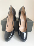 BRAND NEW HOBBS SONIA BLACK PATENT LEATHER HEELS SIZE 5.5/38.5