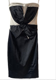 KAREN MILLEN BLACK & SILVER STRAPLESS SPECIAL OCCASION PENCIL DRESS  SIZE 8