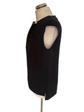 TED BAKER CAMBLE BLACK PEARL TRIMMED SLEEVELESS TOP SIZE 2 UK 10/12