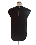 TED BAKER CAMBLE BLACK PEARL TRIMMED SLEEVELESS TOP SIZE 2 UK 10/12