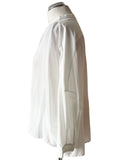 MAX MARA WEEKEND 100% COTTON COLLARLESS WHITE OVERSIZE SHIRT SIZE 16