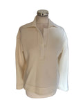 REISS AMY CREAM COLLARED LONG SLEEVED JUMPER SIZE XS