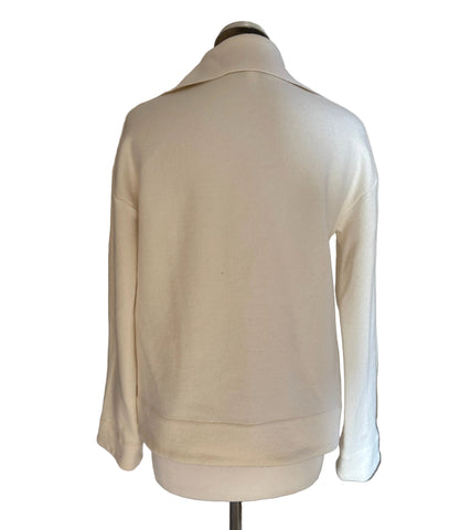 REISS AMY CREAM COLLARED LONG SLEEVED JUMPER SIZE XS