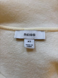 REISS AMY CREAM COLLARED LONG SLEEVED JUMPER SIZE XS
