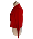 LA MAILLE SEZANE 100% MERINO WOOL CORAL RED BETTY CARDIGAN SIZE XS
