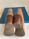 JOHN LEWIS TAN LEATHER HEELED CHELSEA BOOTS  SIZE 4/37