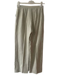 SP & CO 100% LINEN ECRU STRAIGHT LEG TROUSER SUIT SIZE S