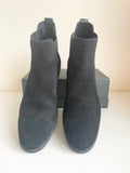 TODS BLACK SUEDE CHELSEA BOOTS SIZE 7.5/41