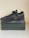 TOD’S GREY SUEDE & TEXTILE LACE UP TRAINERS SIZE 7/40.5