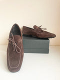 TOD’S BROWN SUEDE SLIP ON SHOES SIZE 7.5/41