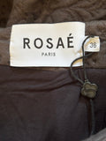 ROSAE PARIS LE DURAS BUCKWHEAT JACQUARD A- LINE MIDI SKIRT SIZE 36 UK 8