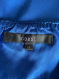 COAST 100% SILK ROYAL BLUE HALTER NECK LONG EVENING/PROM DRESS SIZE 14