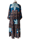 BRAND NEW ERFURT MULTI COLOURED PRINT MAXI DRESS  SIZE S/M