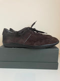 TOD’S DARK BROWN SUEDE SNEAKERS SIZE 7.5/41