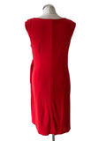 COAST RED SLEEVELESS DRAPED TIE SIDE PENCIL DRESS  SIZE 14
