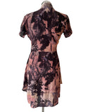 DIESEL BLACK GOLD COLLECTION 100% SILK MULTI COLOUR PRINT LAYERED OCCASION DRESS SIZE S