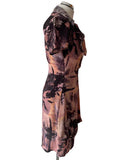 DIESEL BLACK GOLD COLLECTION 100% SILK MULTI COLOUR PRINT LAYERED OCCASION DRESS SIZE S