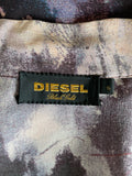DIESEL BLACK GOLD COLLECTION 100% SILK MULTI COLOUR PRINT LAYERED OCCASION DRESS SIZE S