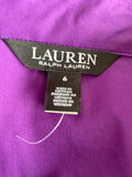BRAND NEW RALPH LAUREN PURPLE COLLARED LONG SLEEVE DRESS SIZE 6 UK 10
